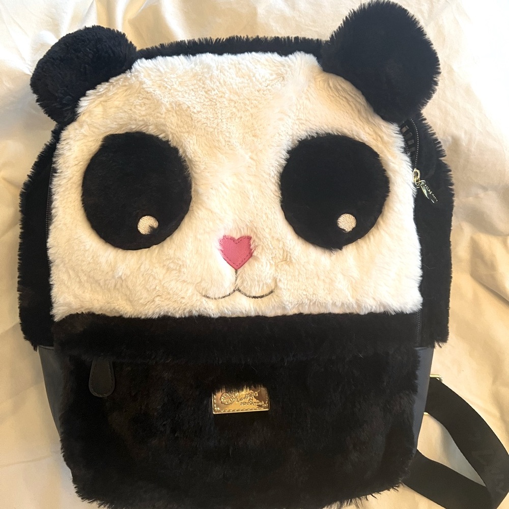 Betsey Johnson faux fur backpack